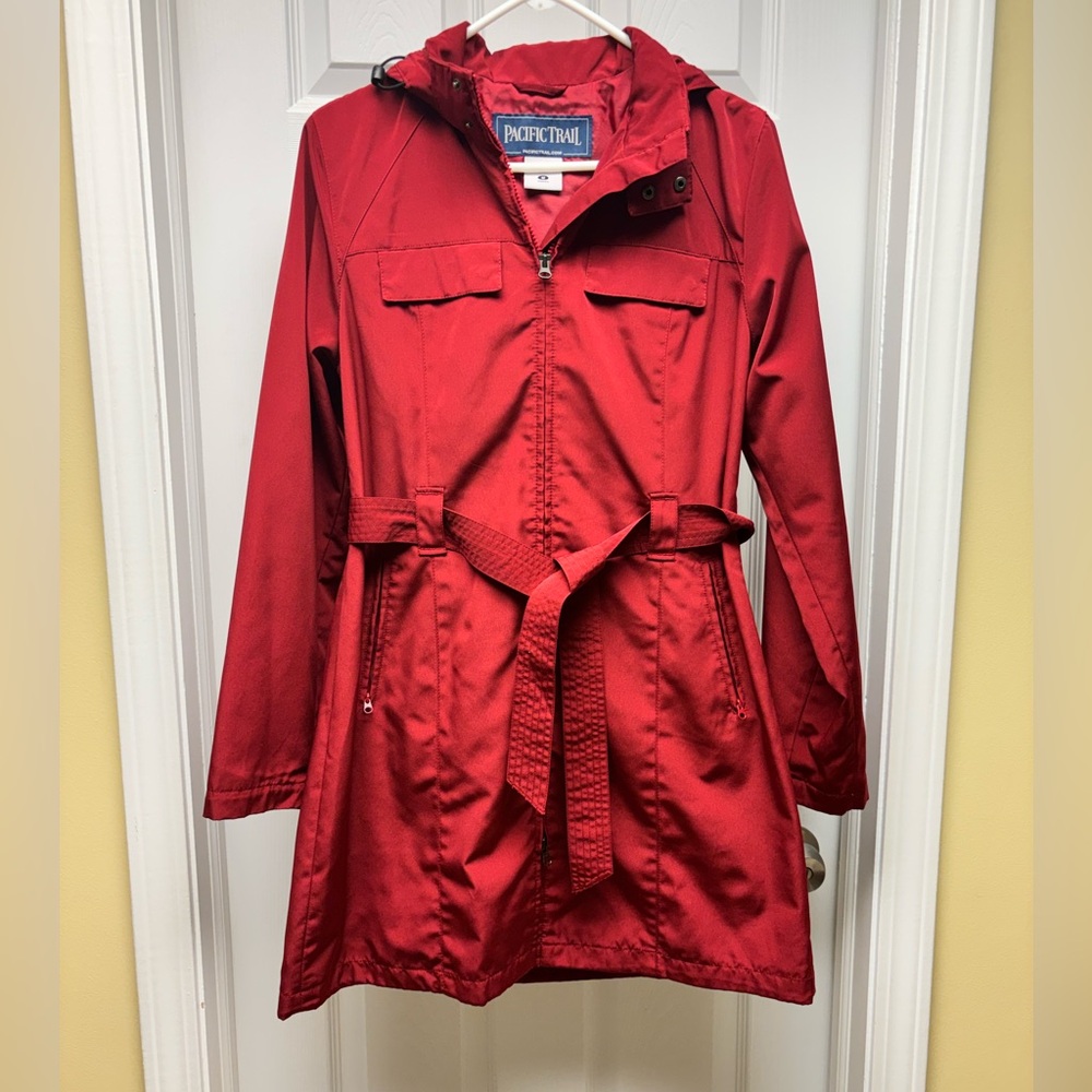 Pacific Trail Women’s Red Hooded Utility Coat Jacket Size M